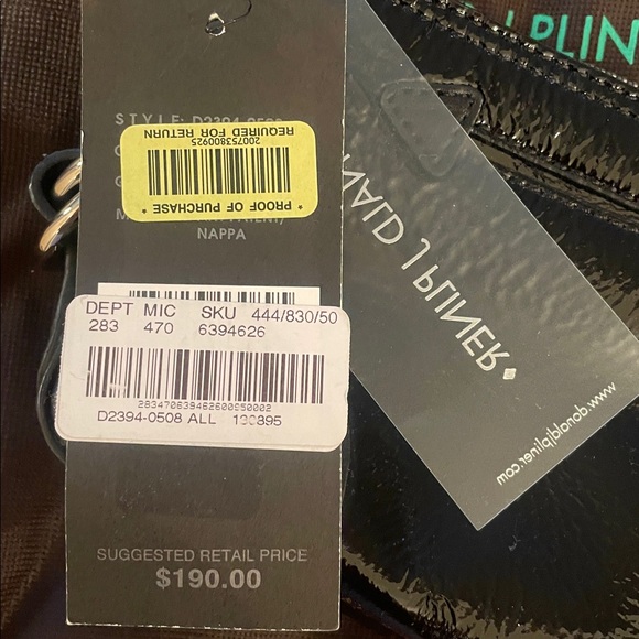 Donald Pliner NEW black clutch/wristlet - Picture 3 of 6